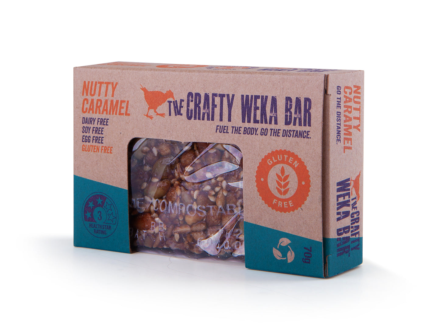 12x Nutty Caramel Flavour Gluten Free Snack Bars