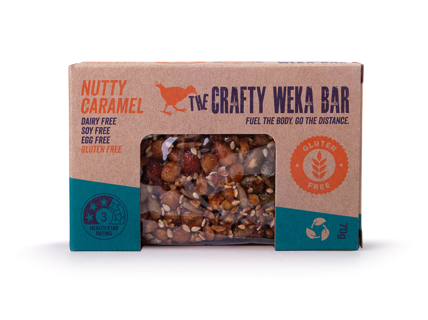 12x Nutty Caramel Flavour Gluten Free Snack Bars
