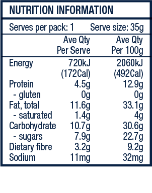 12x Bite Size Almond Cacao Flavour Gluten Free Snack Bars